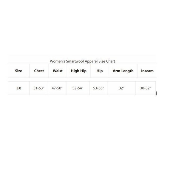 Smartwool Womens Classic All-Season Merino Base Layer Long-Sleeve Size 3X NWT - Picture 2 of 2
